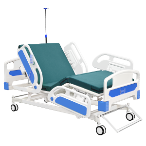 Adjustable Full-Electric Home Hospital Bed — 5 Functions, Mattress & IV Pole product image for home care