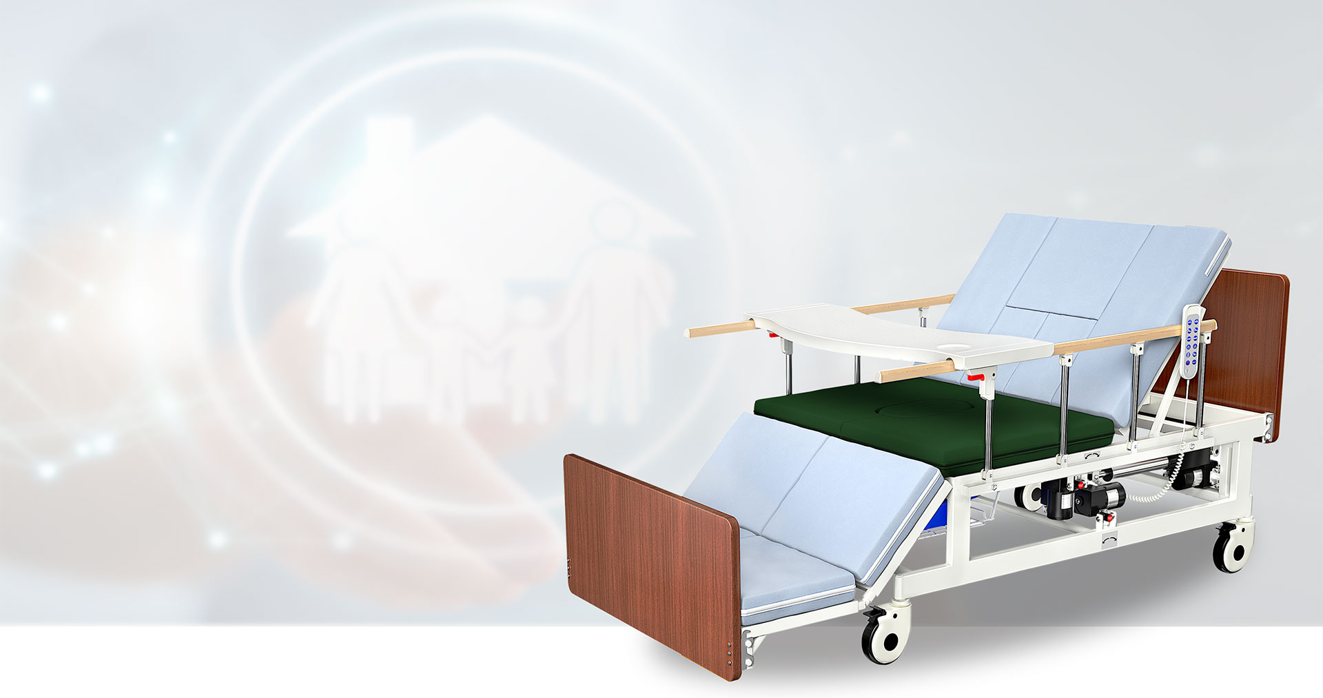 Home-care bed setup visual