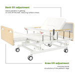 Hi-Lo Adjustable Full-Electric Hospital Bed for Home Use — 5 Functions, Mattress Included thumbnail
