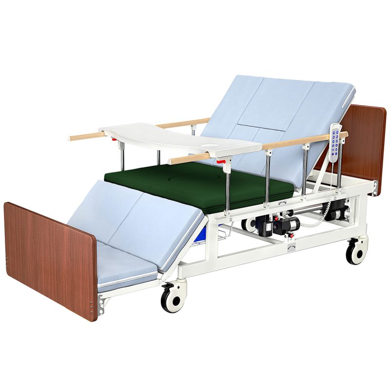 Full Electric Hospital Bed for Home Use with Premium Mattress and Rails | epachois.com